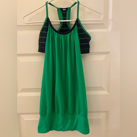 Lululemon No Limits Tank Green Bean Slalom Stripe Inkwell  Inkwell - Picture 8 of 10